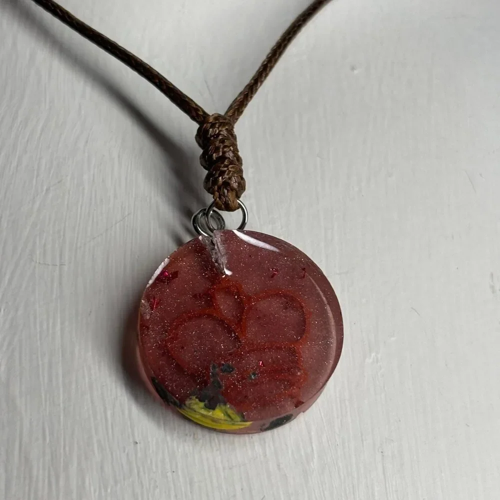 Vortex Violet King - Handmade Resin Chess Necklace - Picture 2 of 5